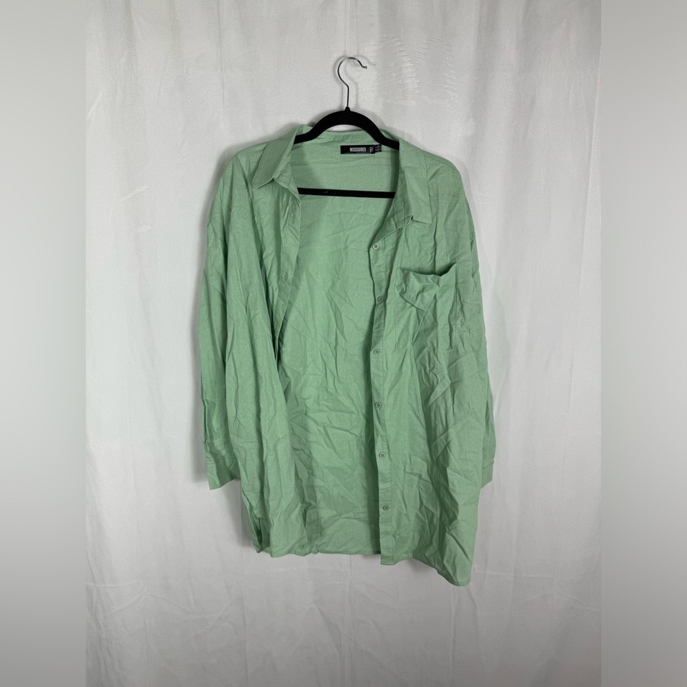 Seafoam Green Cotton Button Down
